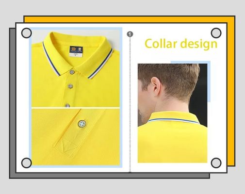 Polo Quick Dry Collared Shirts 100% des hommes de chemises en coton de polyester
