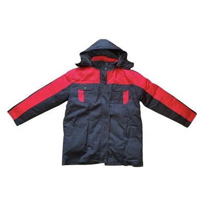 Longue veste noire d'hiver de sécurité de vêtements de vêtements de travail de douille