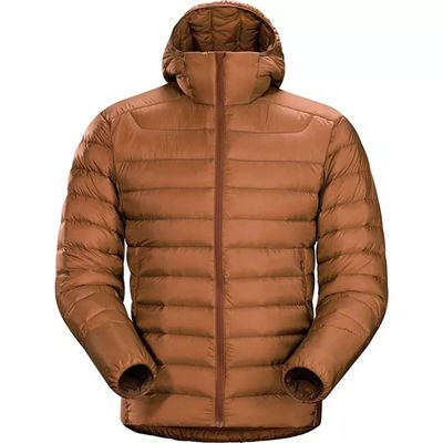 Poids léger imperméable tissé en bas de l'hiver à capuchon extérieur de veste d'hommes