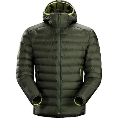 Poids léger imperméable tissé en bas de l'hiver à capuchon extérieur de veste d'hommes