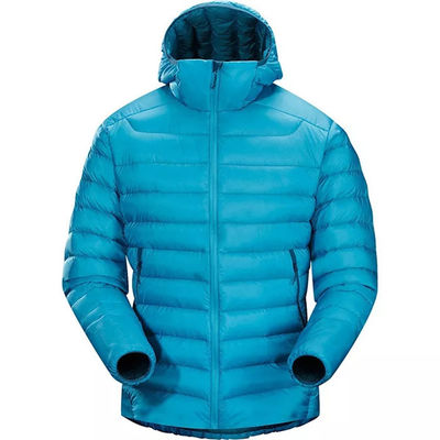 Poids léger imperméable tissé en bas de l'hiver à capuchon extérieur de veste d'hommes
