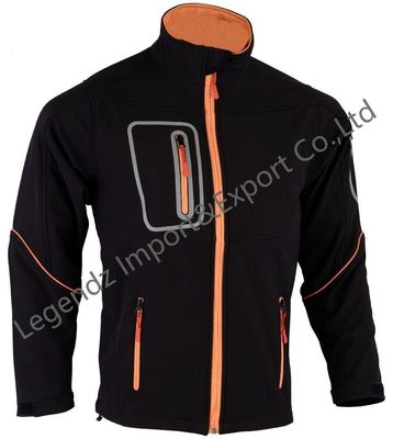 Veste à capuchon chaude de Softshell de tirette multi de la poche des hommes imperméables extérieurs de veste d'Espandex