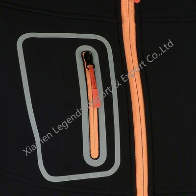 Veste à capuchon chaude de Softshell de tirette multi de la poche des hommes imperméables extérieurs de veste d'Espandex