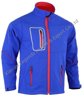 Veste à capuchon chaude de Softshell de tirette multi de la poche des hommes imperméables extérieurs de veste d'Espandex