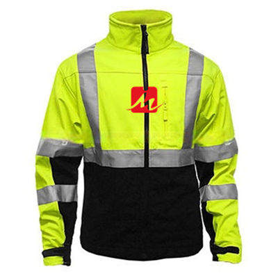 Vêtements de travail réfléchissants de veste de sécurité de Softshell de hauts vêtements de la visibilité EN471