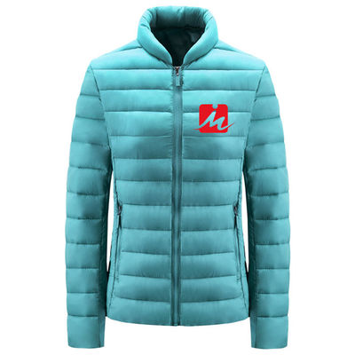 En bas du poids léger en bas de la veste occasionnelle de tirette de polyester de poche de collier de coton de ville de veste résistante à l'usure