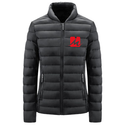 En bas du poids léger en bas de la veste occasionnelle de tirette de polyester de poche de collier de coton de ville de veste résistante à l'usure