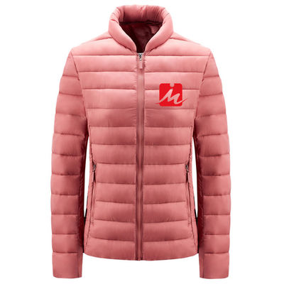 En bas du poids léger en bas de la veste occasionnelle de tirette de polyester de poche de collier de coton de ville de veste résistante à l'usure