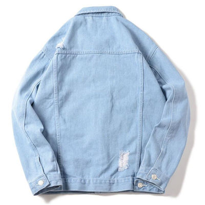 Veste de monte occasionnelle de Streetwear de vestes de denim de broderie de coton de polyester