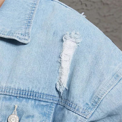 Veste de monte occasionnelle de Streetwear de vestes de denim de broderie de coton de polyester