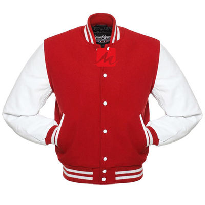 Veste faite sur commande de fac de base-ball de douille de broderie de vestes respirables de denim longue