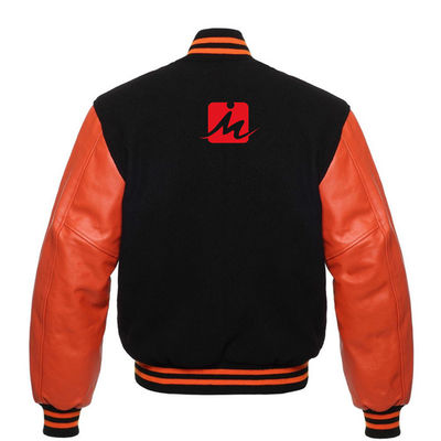 Veste faite sur commande de fac de base-ball de douille de broderie de vestes respirables de denim longue
