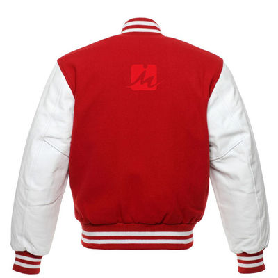Veste faite sur commande de fac de base-ball de douille de broderie de vestes respirables de denim longue