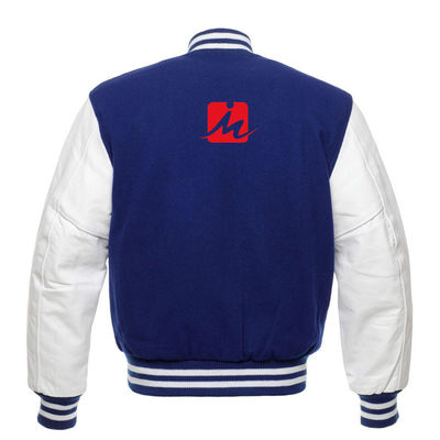 Veste faite sur commande de fac de base-ball de douille de broderie de vestes respirables de denim longue