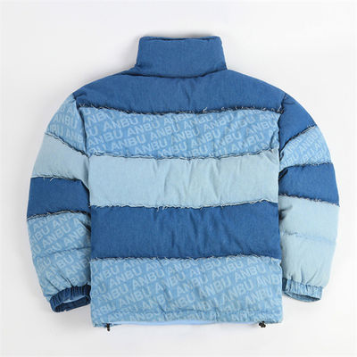 Veste piquée brillante capitonnée brillante de bombardier chaud de bulle de la veste des hommes de décolleur