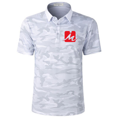 T-shirt à séchage rapide de polo de golf de Wicking de camouflage d'été de golf d'humidité respirable de chemises