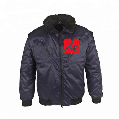 Le polyester a personnalisé la veste de bombardier des hommes faits sur commande de taffetas uniforme de travail imperméable