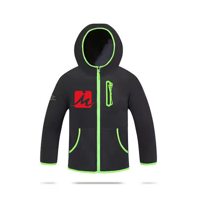 Tirette 100% respirable imperméable faite sur commande de veste de polyester de laine polaire d'enfants de vestes