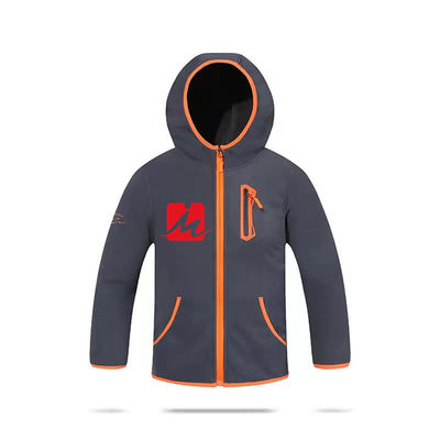 Tirette 100% respirable imperméable faite sur commande de veste de polyester de laine polaire d'enfants de vestes