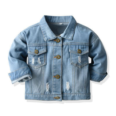 L'enfant des filles de broderie de denim de vestes des garçons faits sur commande d'OEM Outwear la veste