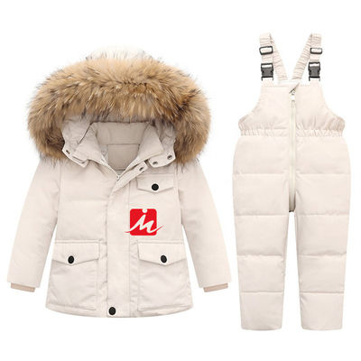 Poids léger de polyester en bas de la salopette blanche de façon générale de Duck Down Coat Outerwear Children de veste