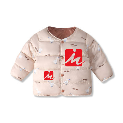 Poids léger protégeant du vent en bas de petite fille de veste en bas de manteau chaud d'hiver de décolleur pour des enfants