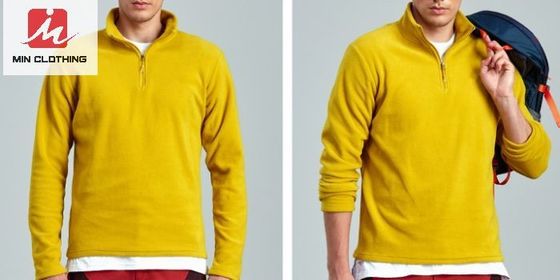 Les vestes respirables imperméables courantes occasionnelles folâtrent polyester de fermeture éclair de veste d'ouatine le demi