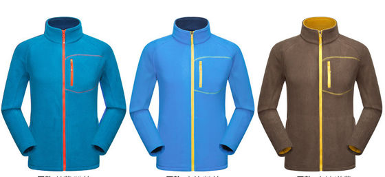 Vêtements pour hommes de polyester de fermeture éclair de veste d'ouatine d'hiver de sports en plein air