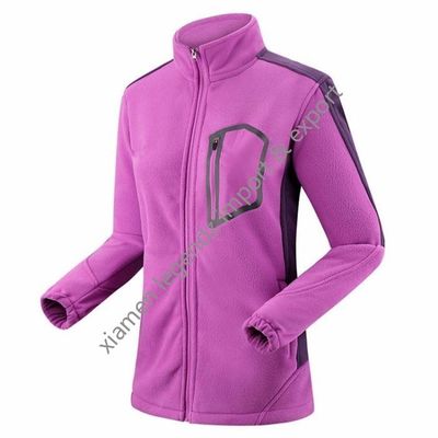 La veste classique d'hiver de sport de Mountainnering pour des femmes ferment la fermeture éclair la veste épaisse d'ouatine de polyester