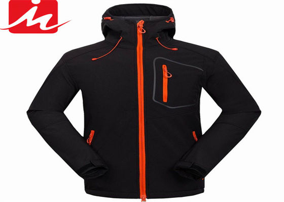 Veste de Spandex du polyester des hommes extérieurs d'hiver de vestes imperméables de Softshell de produit hydrofuge