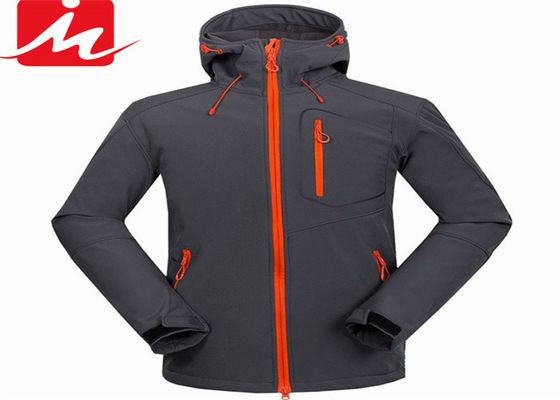 Veste de Spandex du polyester des hommes extérieurs d'hiver de vestes imperméables de Softshell de produit hydrofuge