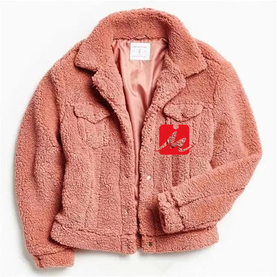 veste de camionneur de sherpa d'ouatine de shearling de poches de coffre de l'hiver 2 pour les hommes