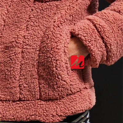 veste de camionneur de sherpa d'ouatine de shearling de poches de coffre de l'hiver 2 pour les hommes
