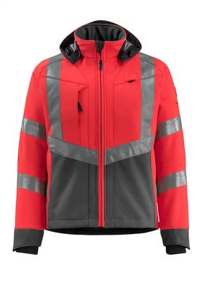 Vestes imperméables de couleurs de couleurs fluorescentes de veste de softshell d'hommes de vestes de softshell réfléchi de vêtements de travail