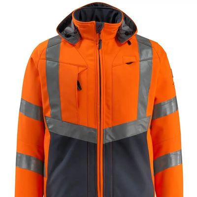 Vestes imperméables de couleurs de couleurs fluorescentes de veste de softshell d'hommes de vestes de softshell réfléchi de vêtements de travail