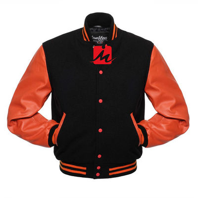 Veste faite sur commande de fac de base-ball de douille de broderie de vestes respirables de denim longue